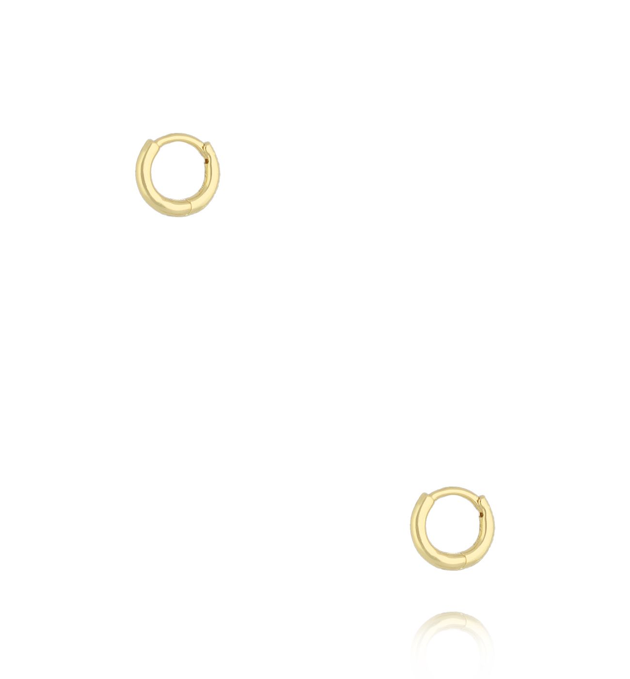 Kolczyki kółka złote małe KFA0097 - By Dziubeka