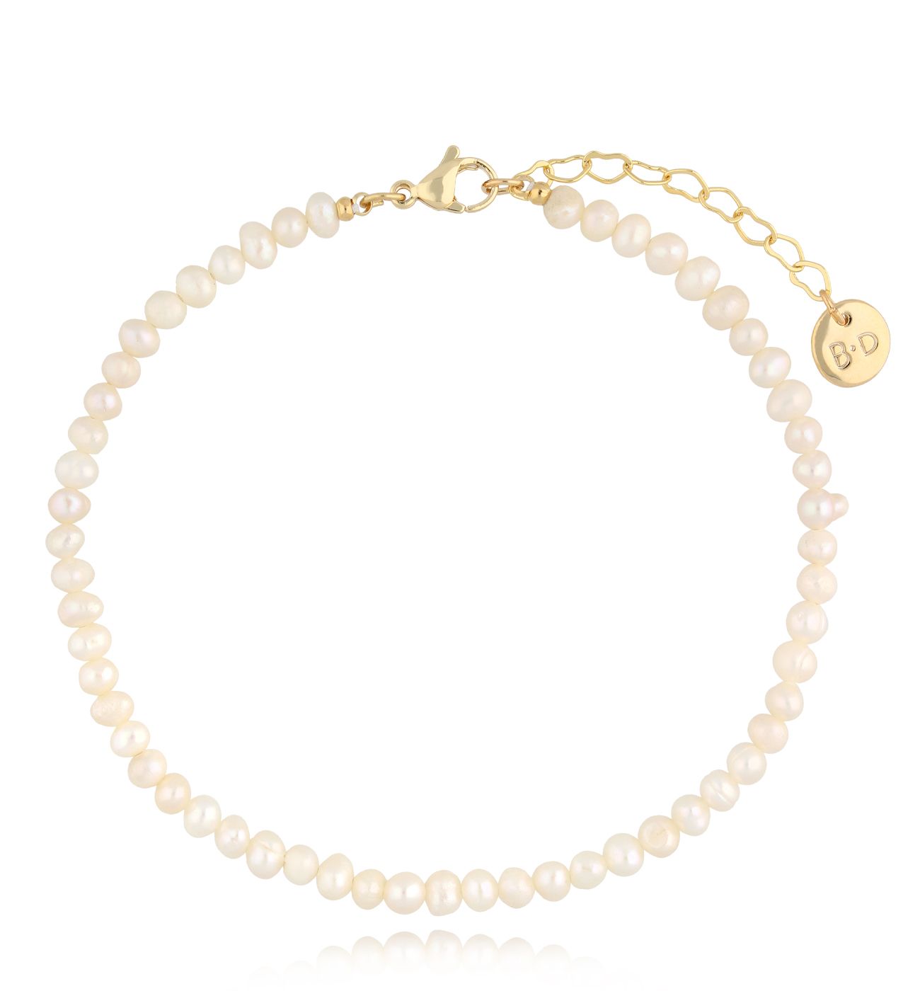 Bransoletka na nogę z perełkami Classic Pearls B - By Dziubeka