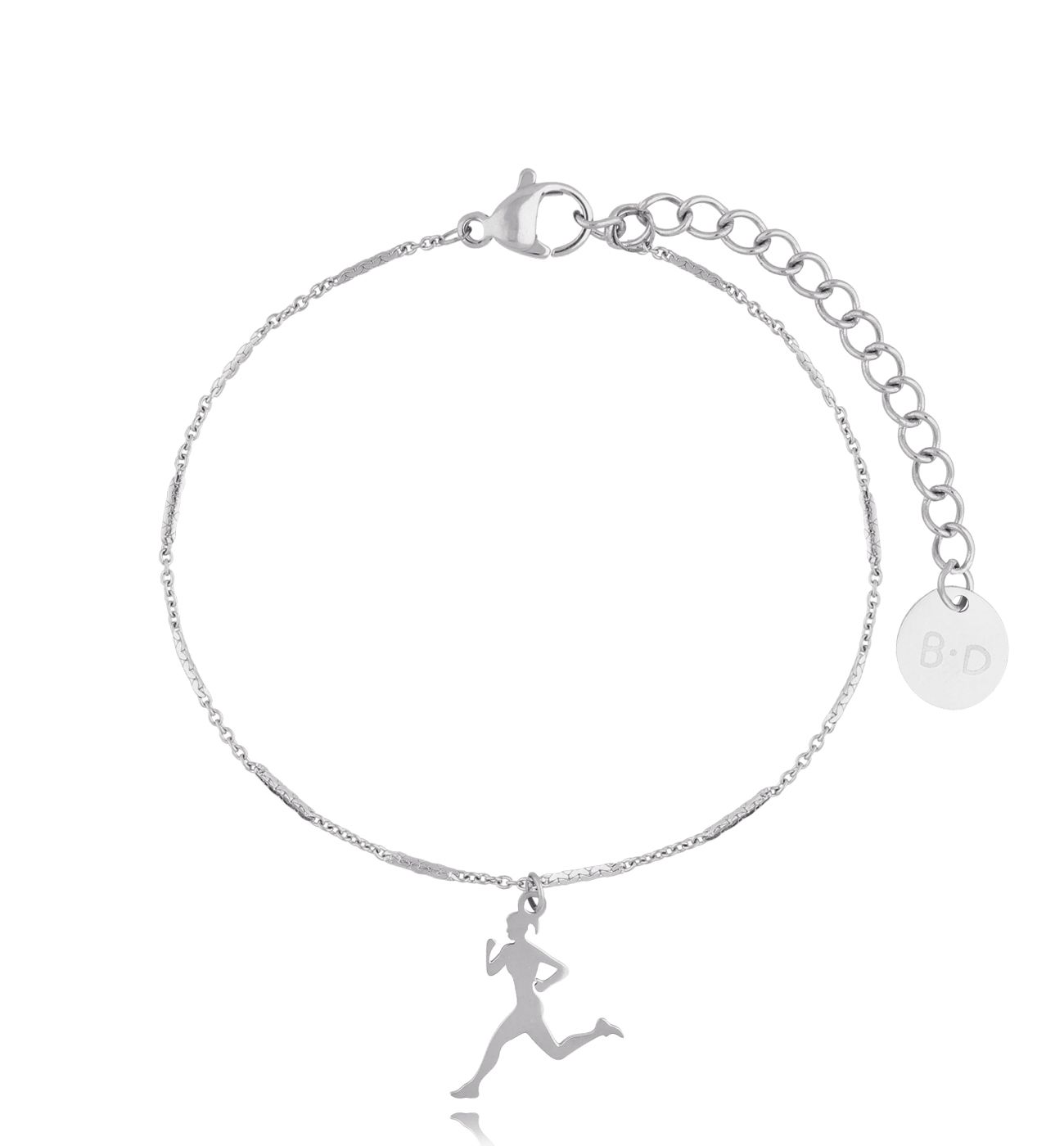 Bransoletka srebrna z biegaczem Runner - By Dziubeka
