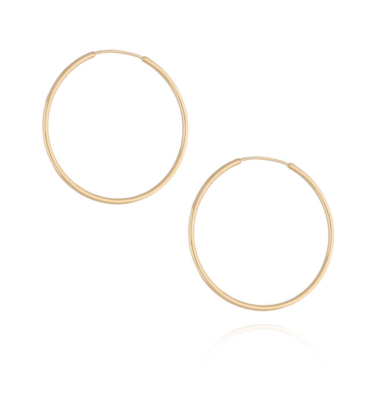 Kolczyki srebrne koła pozłacane 3,2cm - By Dziubeka