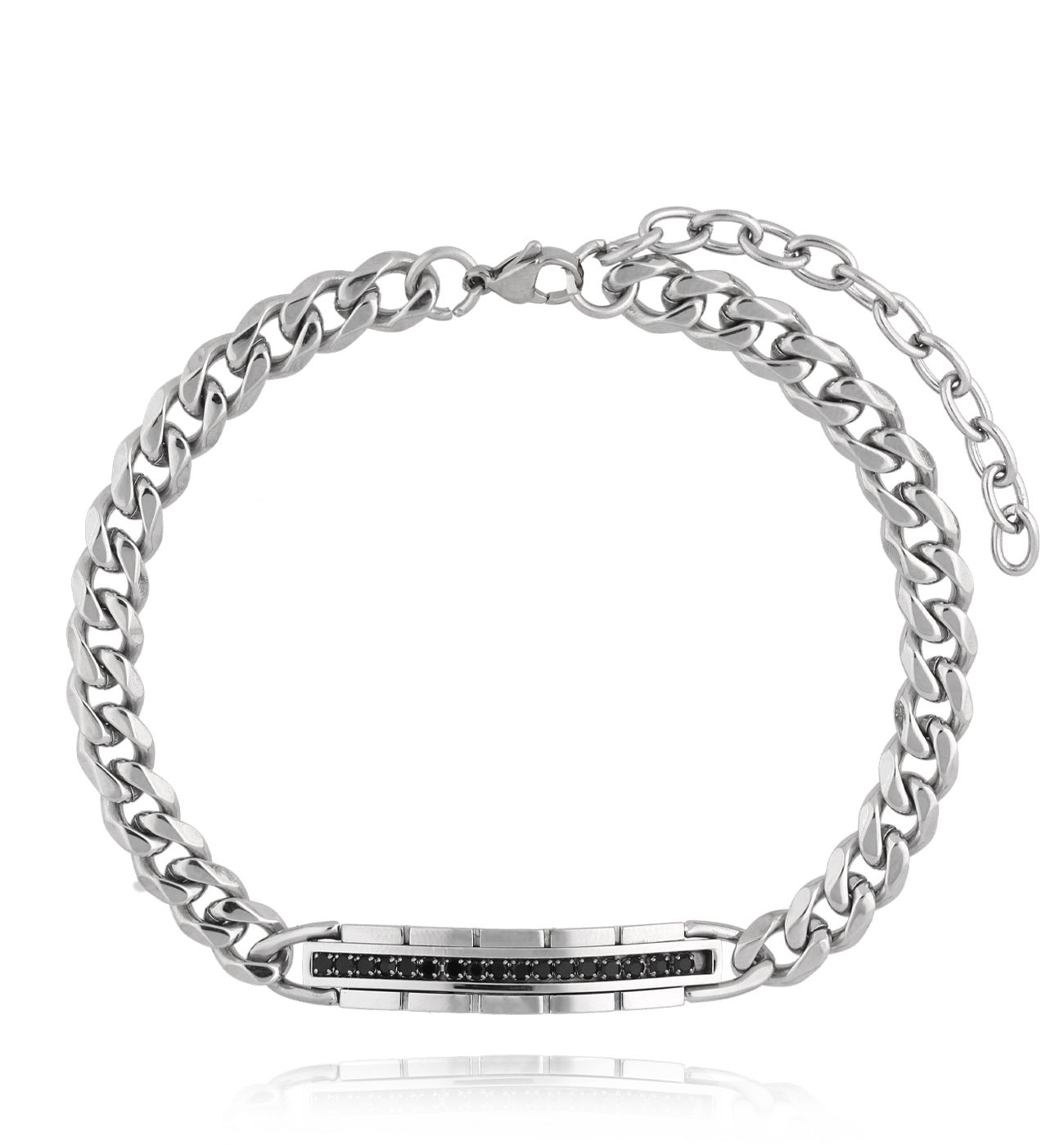 Bransoletka męska srebrna z łańcuchem Arnvid II 61 - By Dziubeka