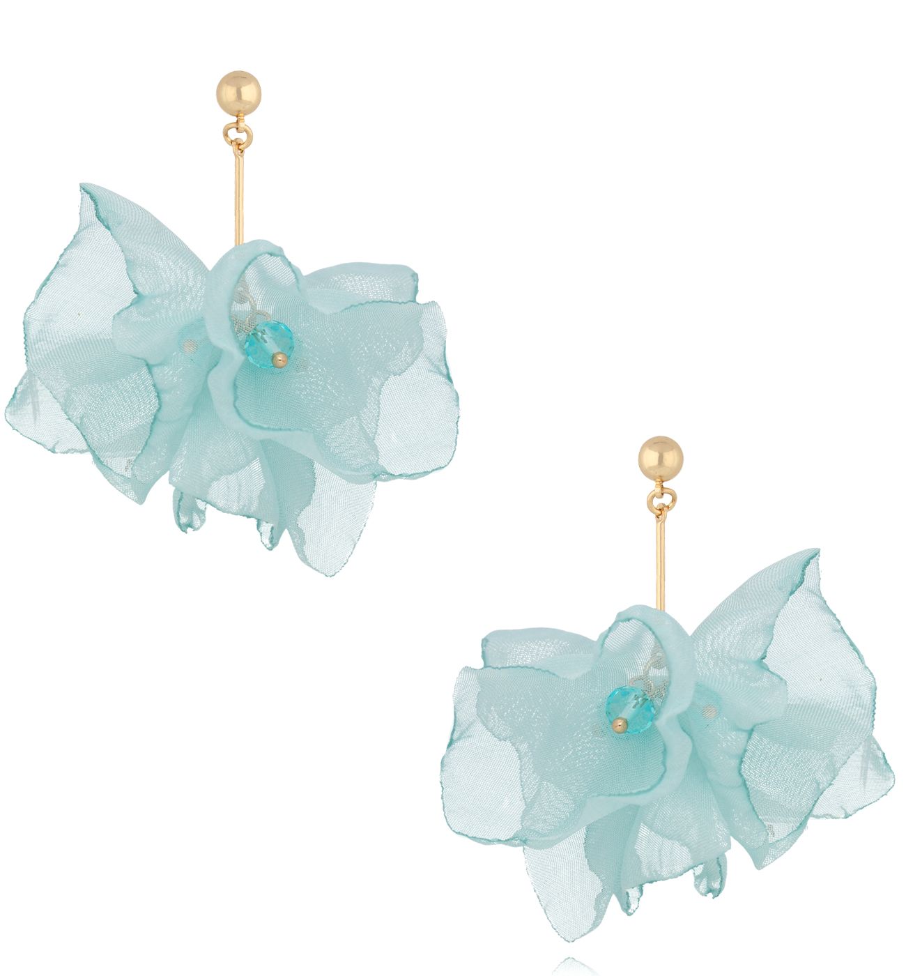 Kolczyki kwiatowe w odcieniu błękitu KBL1972