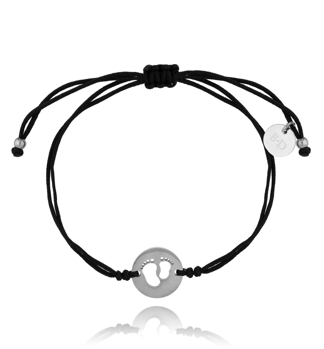 Bransoletka srebrna ze stópkami BGL0482 - By Dziubeka