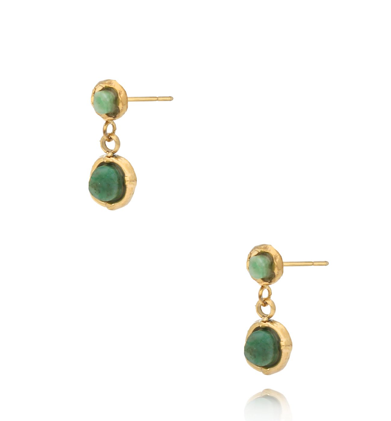 Kolczyki z jadeitami Bali Breeze - By Dziubeka