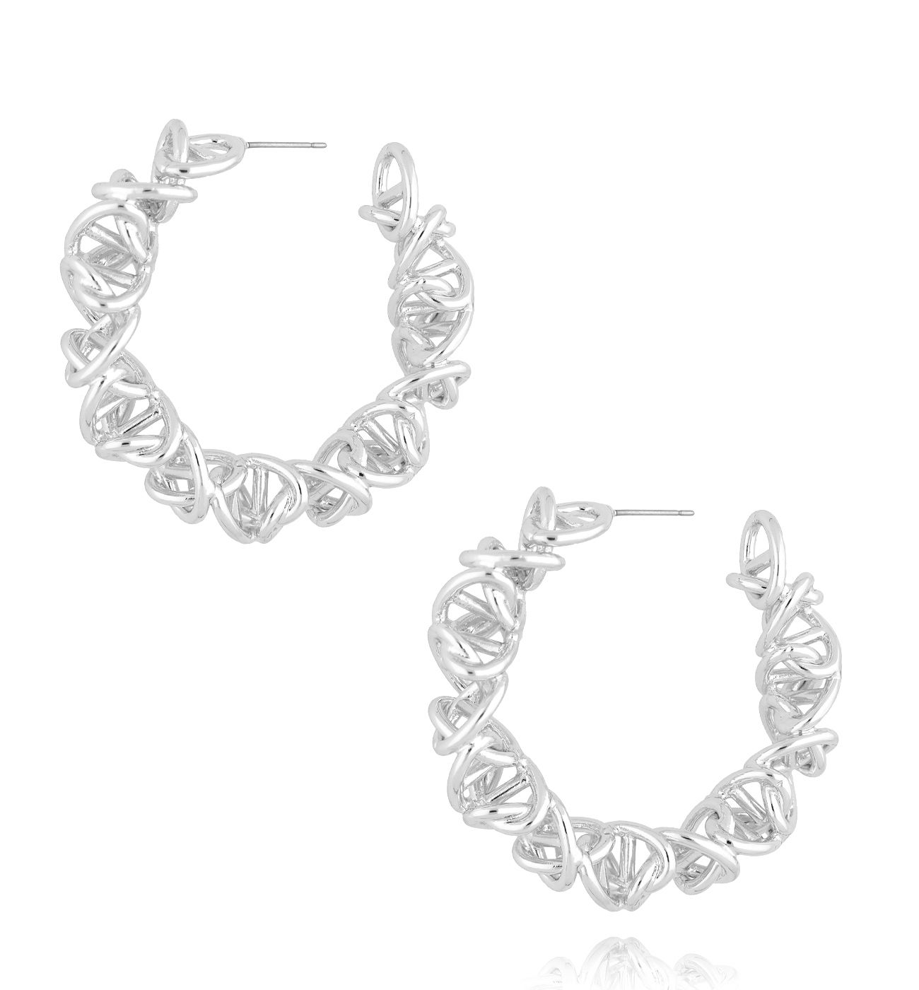 Kolczyki koła srebrne Fiorella - By Dziubeka