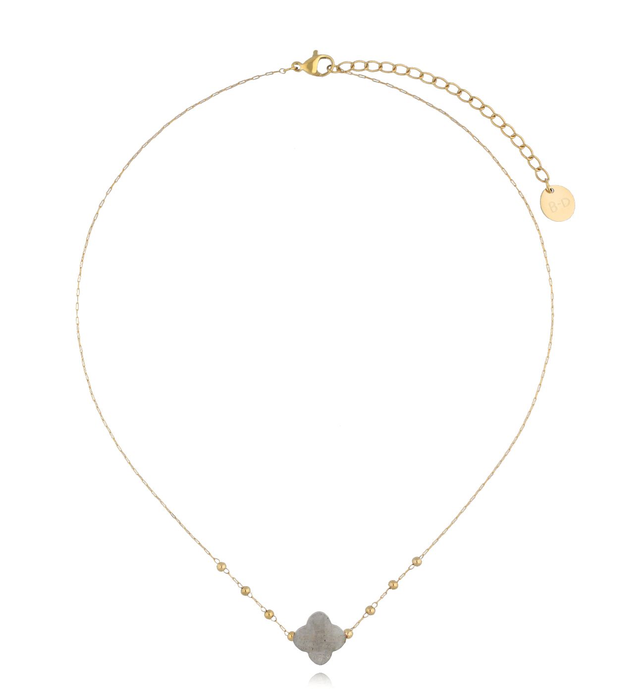 Naszyjnik z koniczynką z labradorytu Creation - By Dziubeka