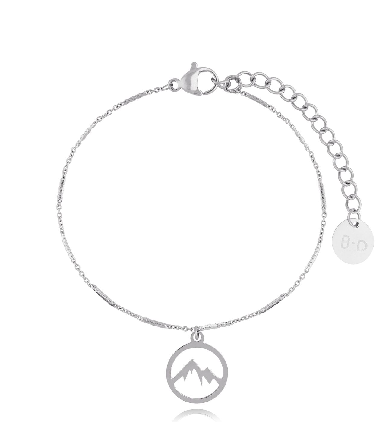 Bransoletka srebrna z górami Mountains - By Dziubeka
