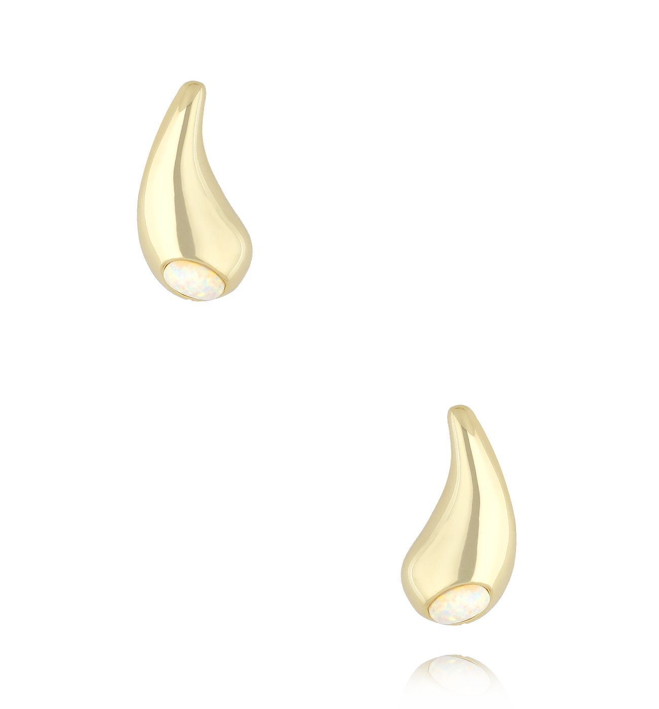 Kolczyki łezki złote KLU0024 - By Dziubeka