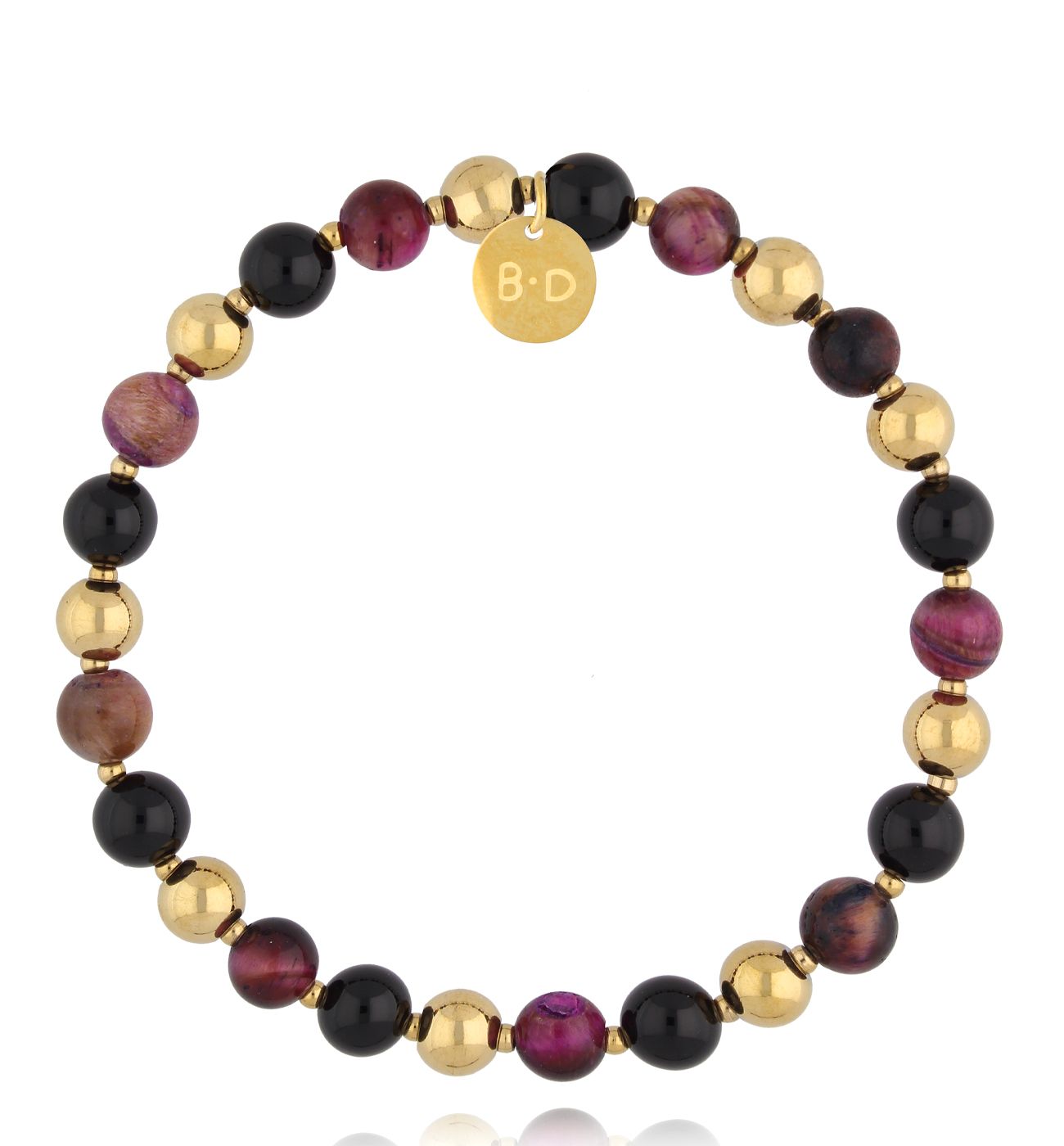 Bransoletka z agatami i tygrysim okiem - By Dziubeka