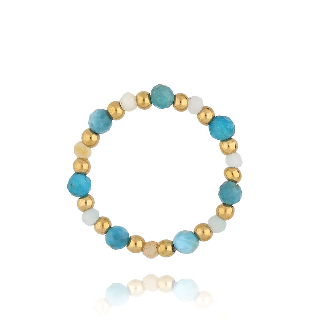 Pierścionek elastyczny turkusowy Cors PSC0468 - By Dziubeka