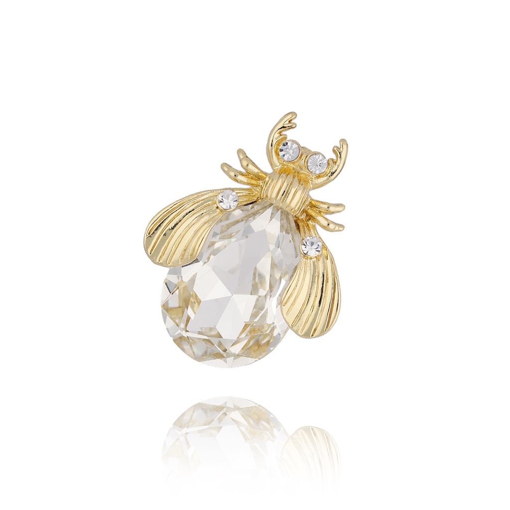 Broszka z transparentnym owadem Midnight - By Dziubeka