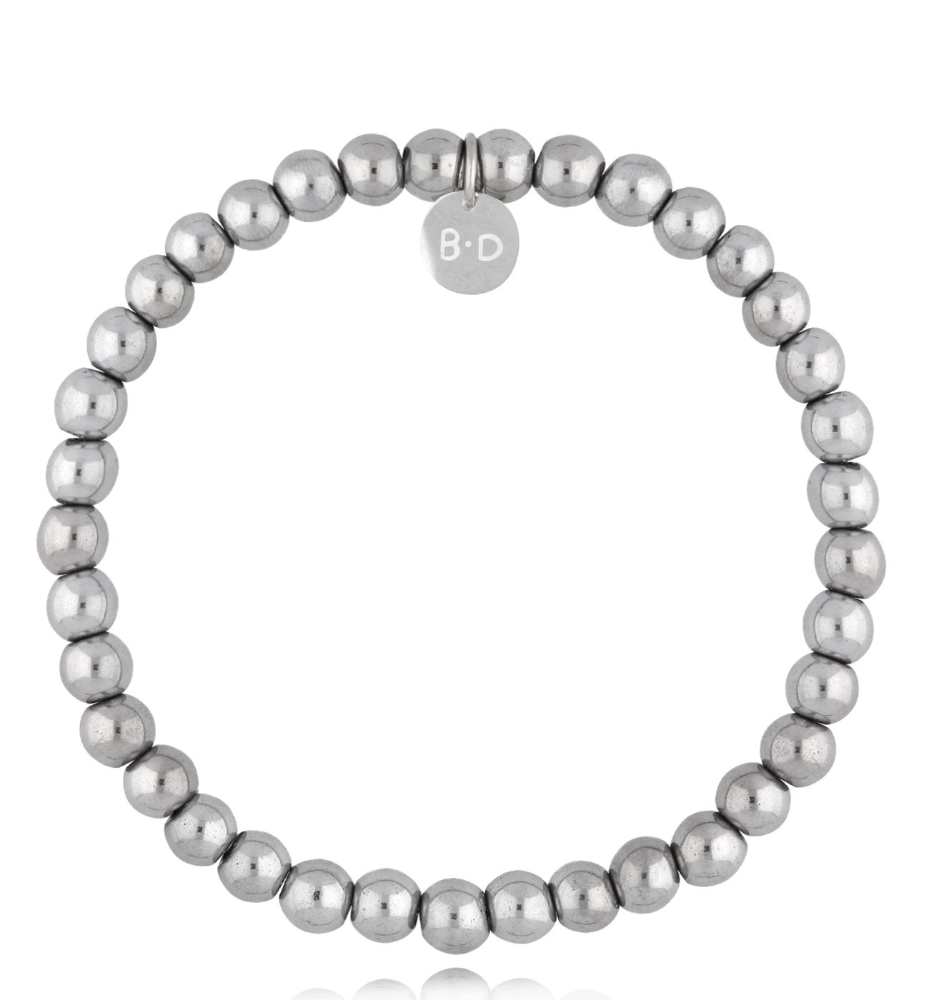 Bransoletka z hematytami srebrna męska Ameriga - By Dziubeka