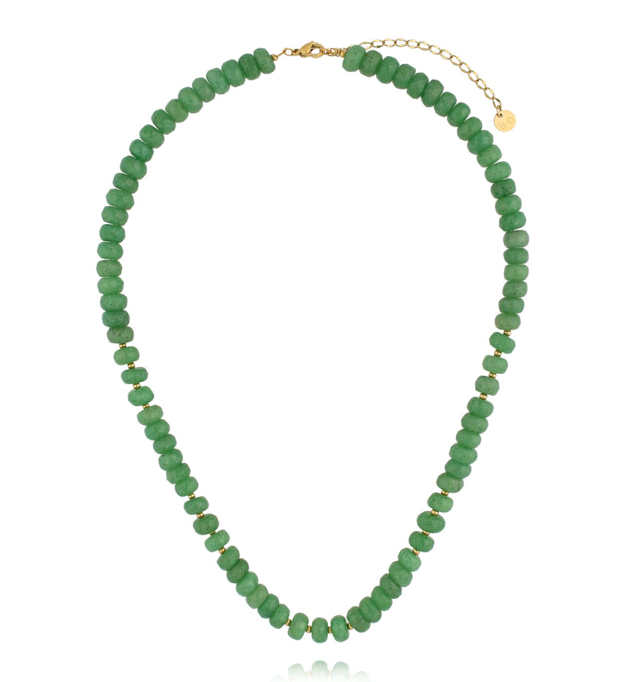 Naszyjnik z zielonymi jadeitami - By Dziubeka