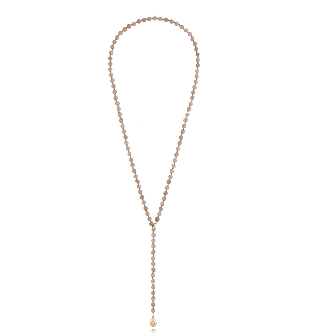 Naszyjnik cappuccino z jadeitami Renee - By Dziubeka