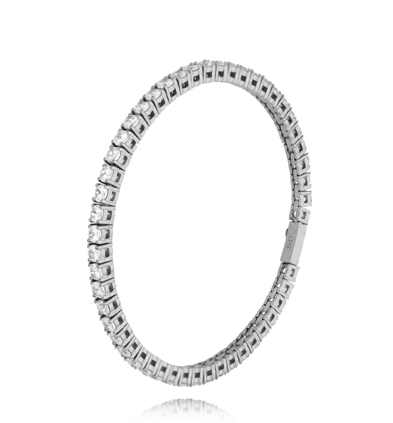 Bransoletka tenisowa srebrna z cyrkoniami Mujer - By Dziubeka