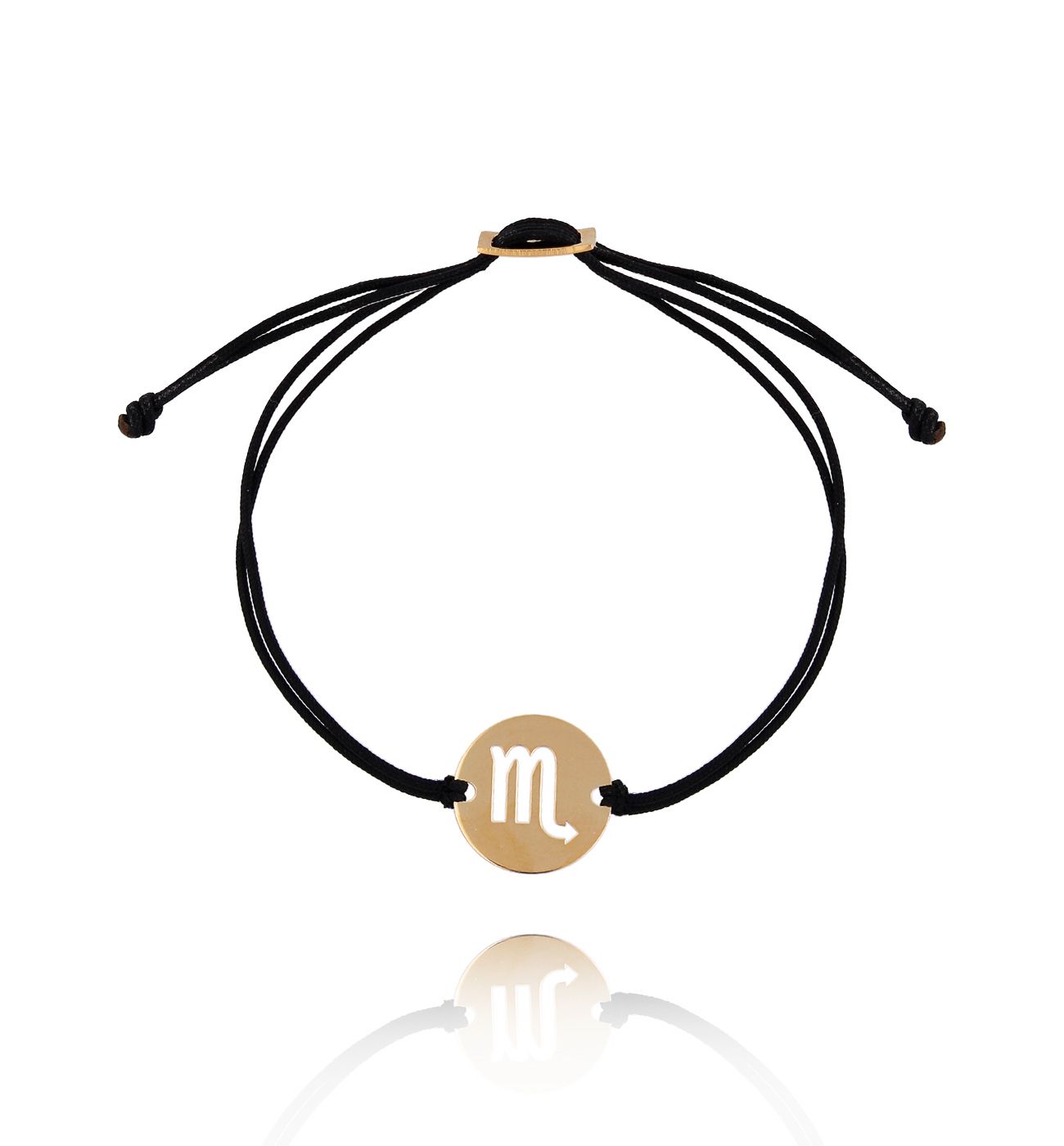 Bransoletka srebrna pozłacana znak zodiaku SKORPION - By Dziubeka