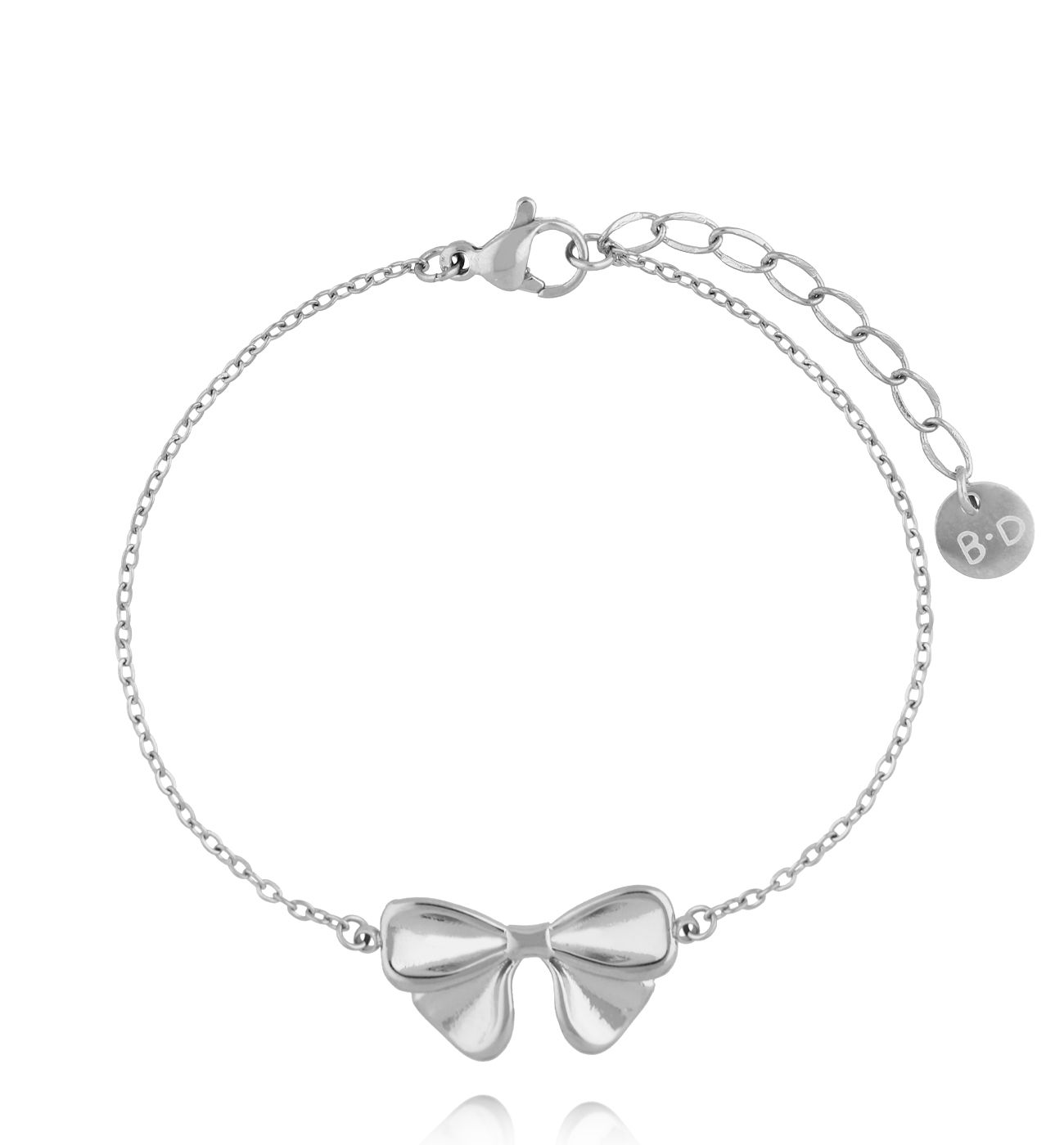 Bransoletka srebrna z kokardką BSY0307 - By Dziubeka
