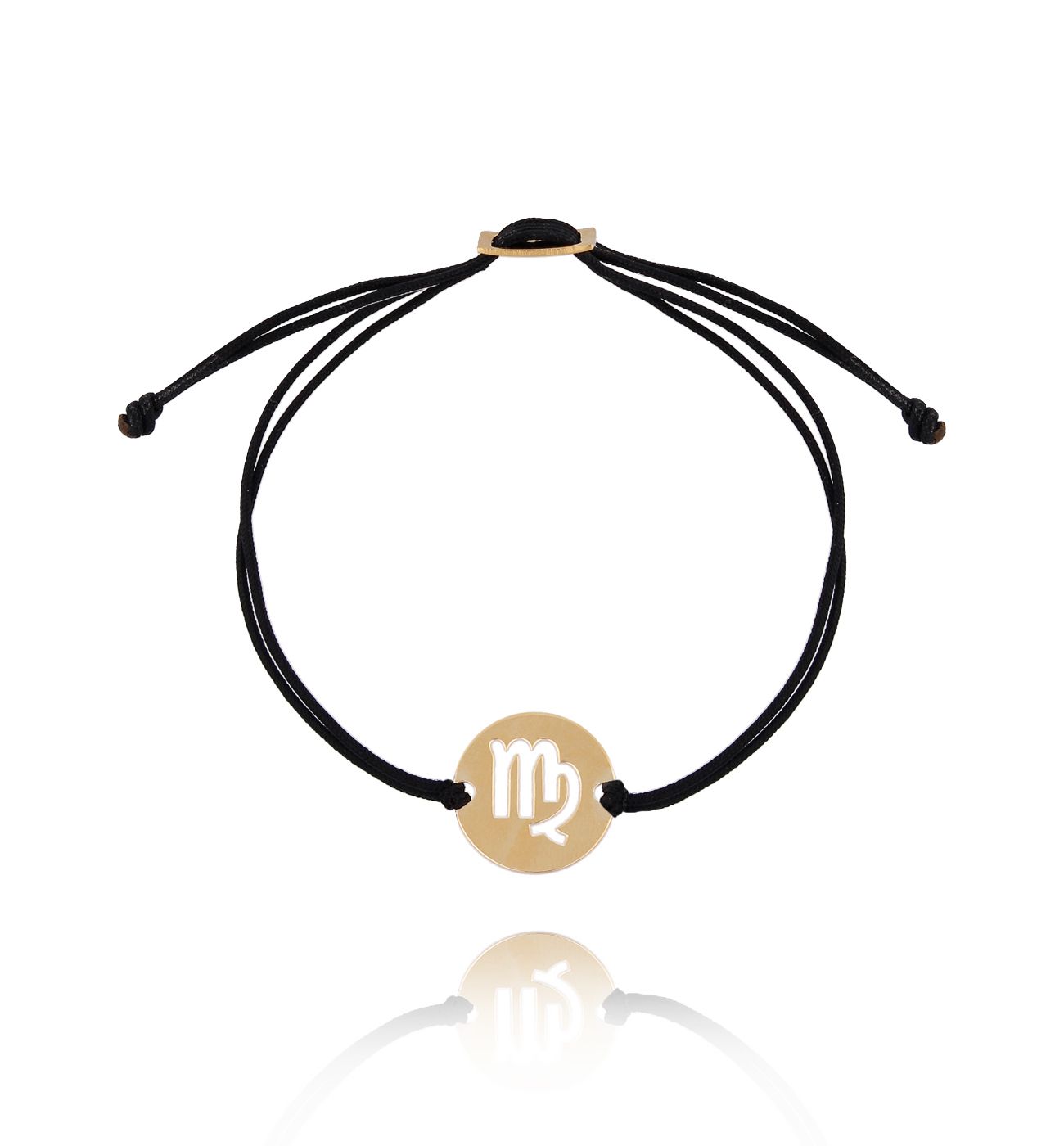 Bransoletka srebrna pozłacana znak zodiaku PANNA - By Dziubeka