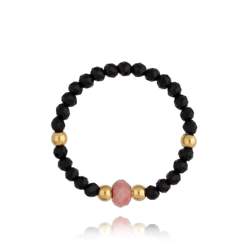 Pierścionek czarny Dolly PSC0337 - By Dziubeka