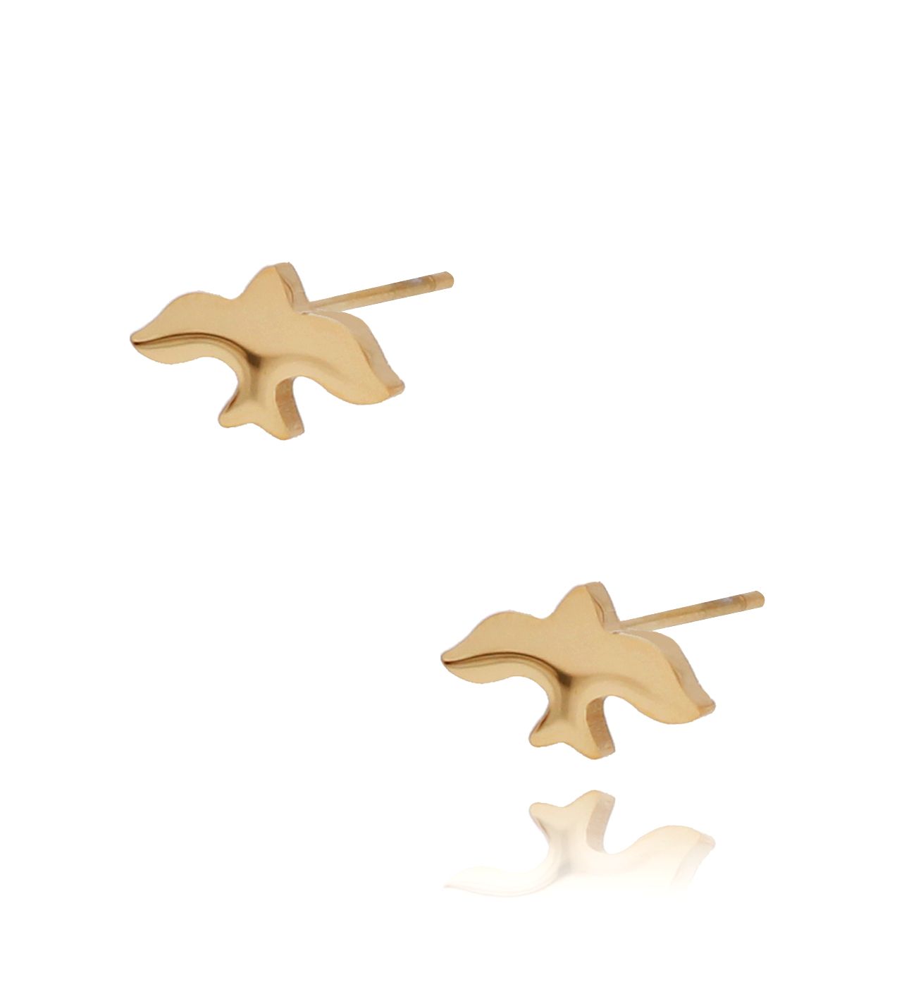 Kolczyki złote jaskółki - By Dziubeka