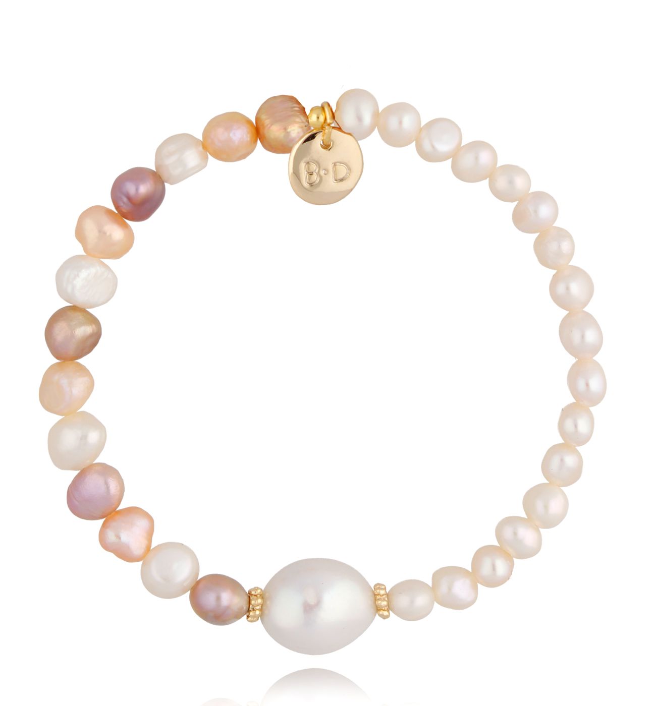 Bransoletka z różowymi perłami Jenna BPE0058 - By Dziubeka