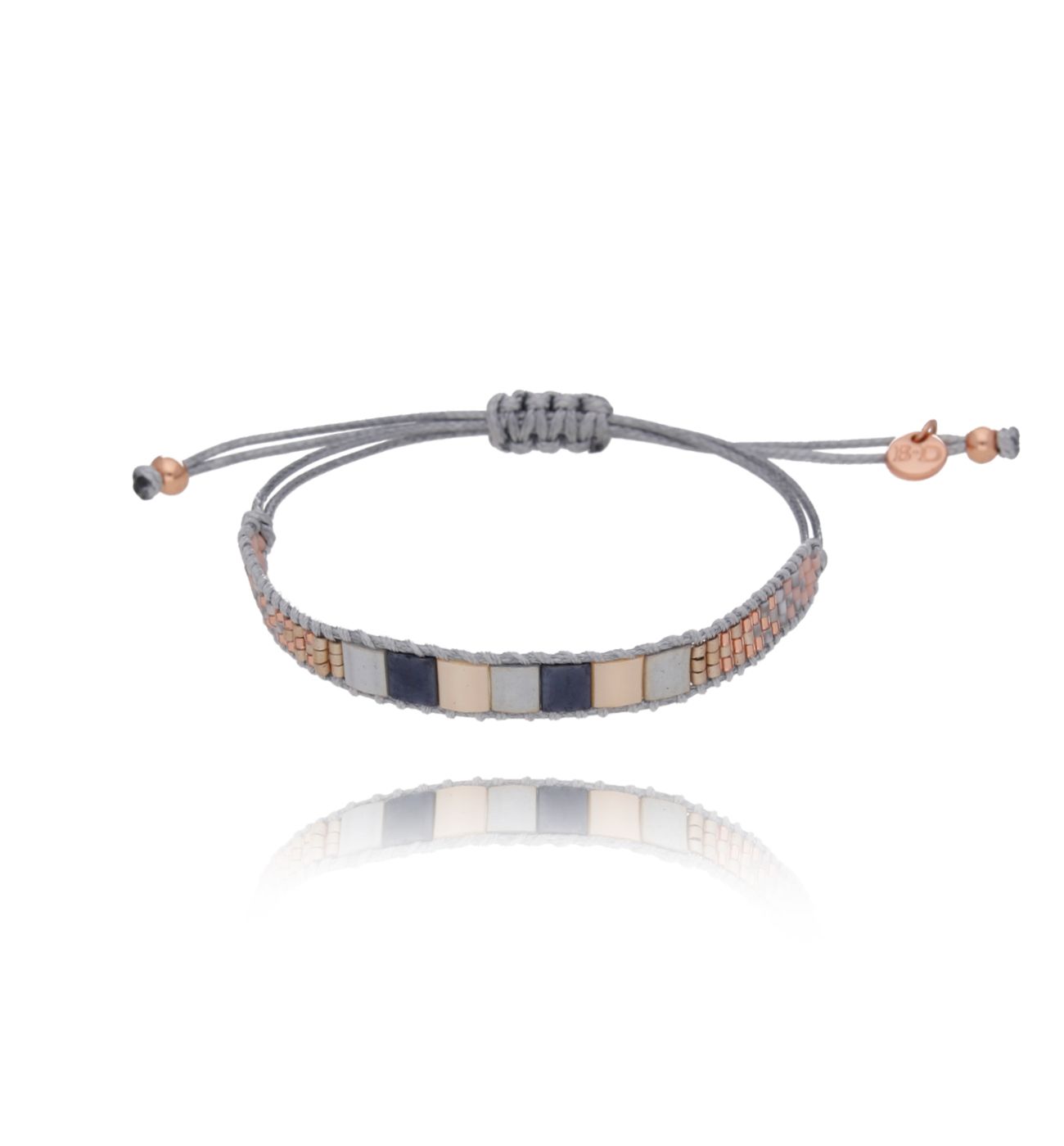 Bransoletka szaro beżowa Yummy - By Dziubeka