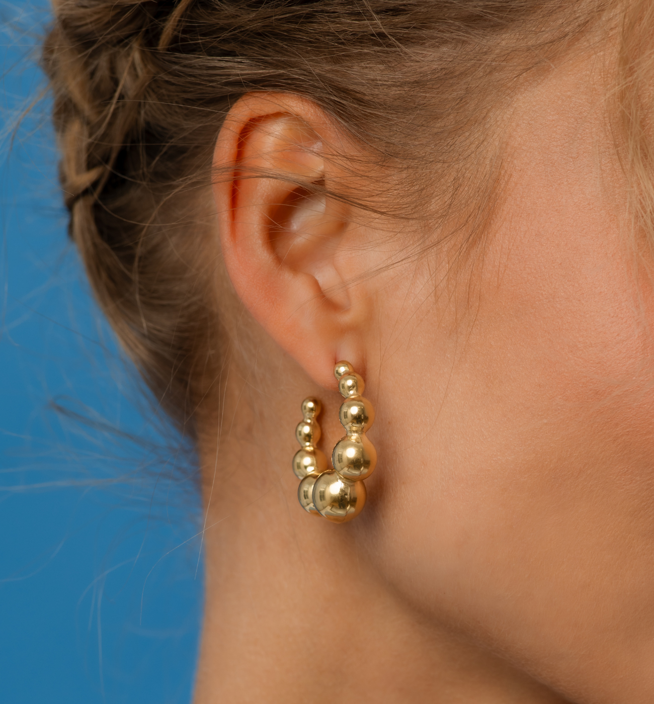 Kolczyki okrągłe złote - By Dziubeka