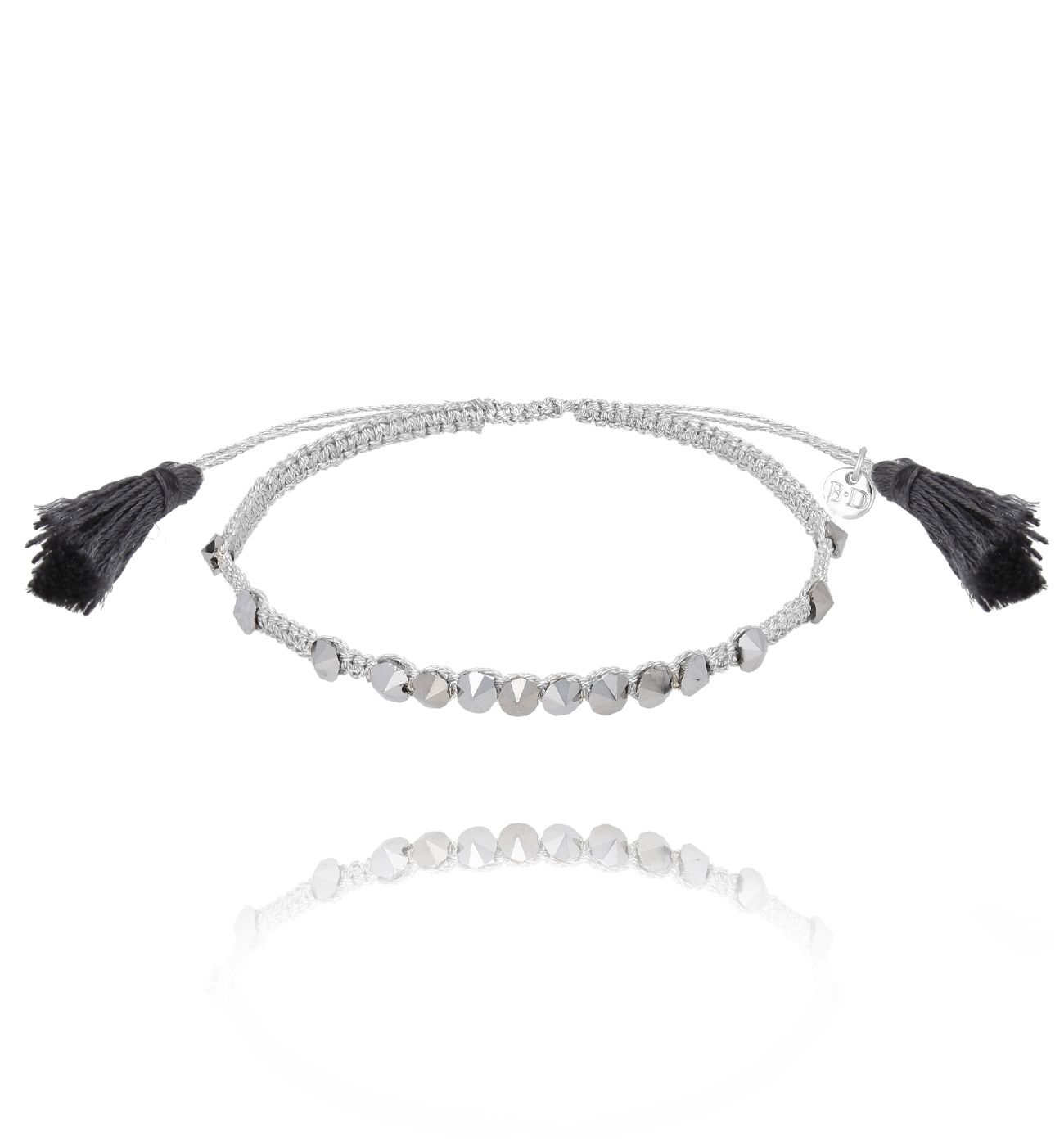 Bransoletka srebrna ze srebrnymi kryształkami Nahia - By Dziubeka