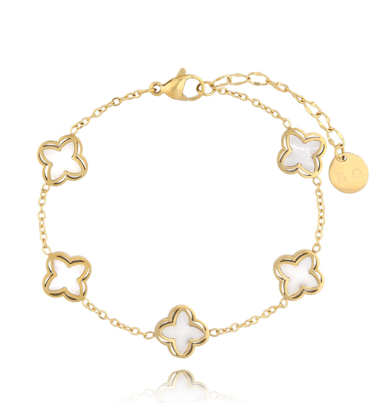 Bransoletka z koniczynkami Clovers BSY0028 - By Dziubeka