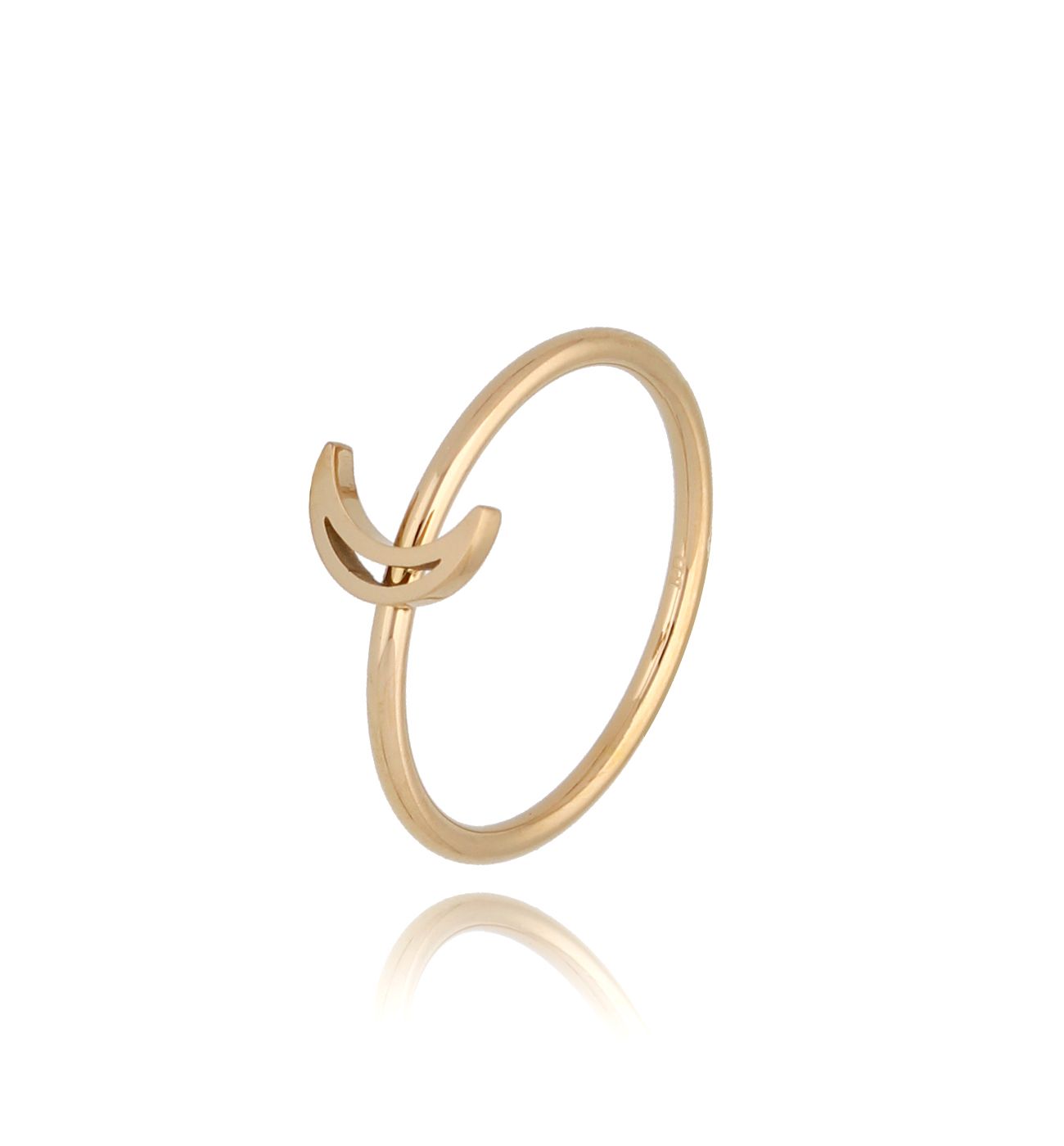 Pierścionek pozłacany z księżyce Shanida - By Dziubeka
