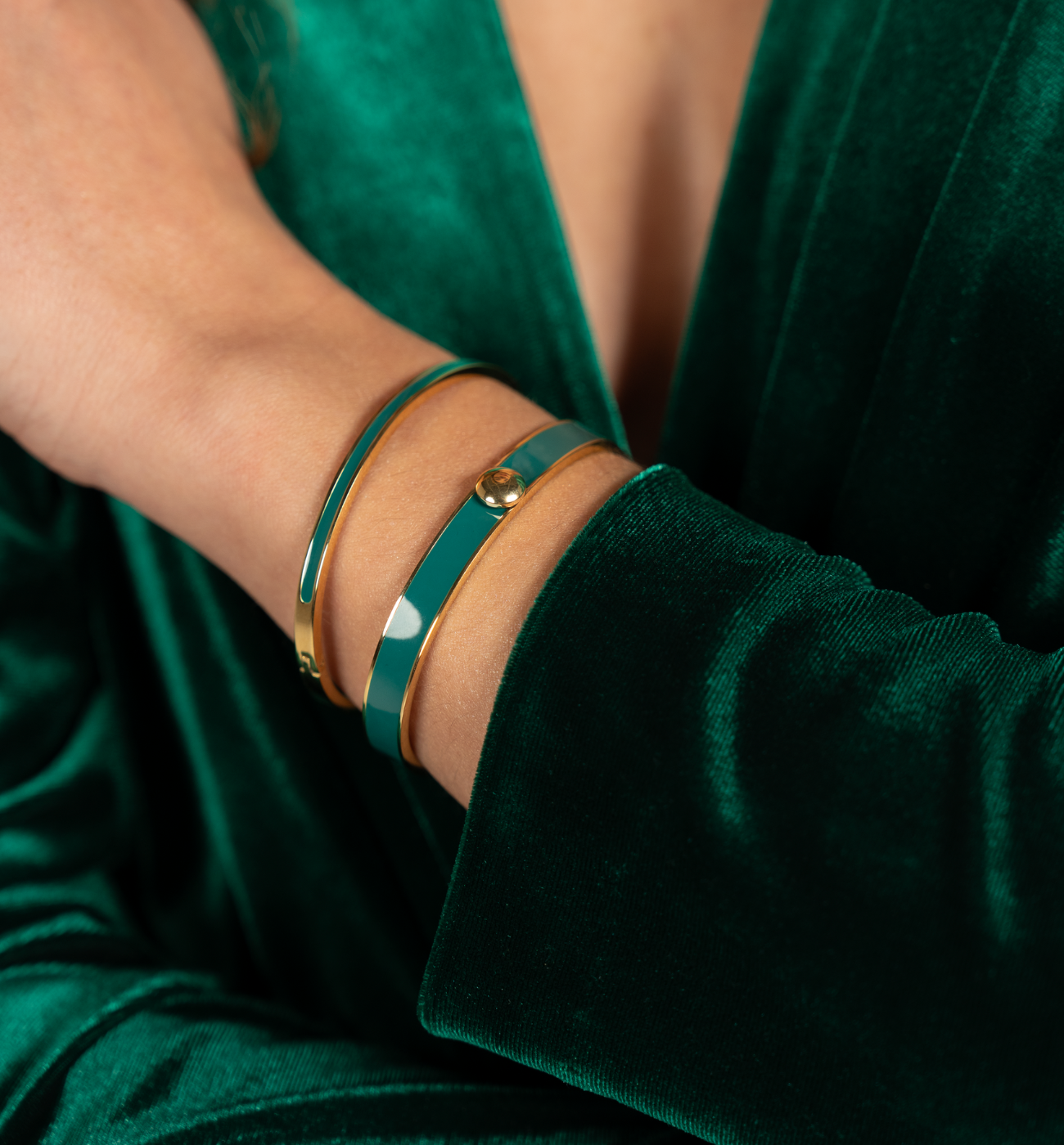 Zestaw zielonych bransoletek Z0334