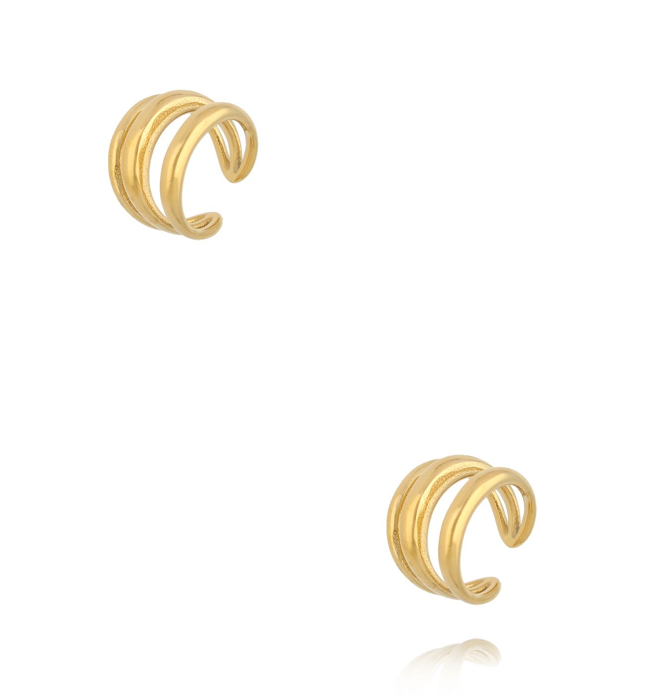 Nausznice złote podwójne KSY0469 - By Dziubeka