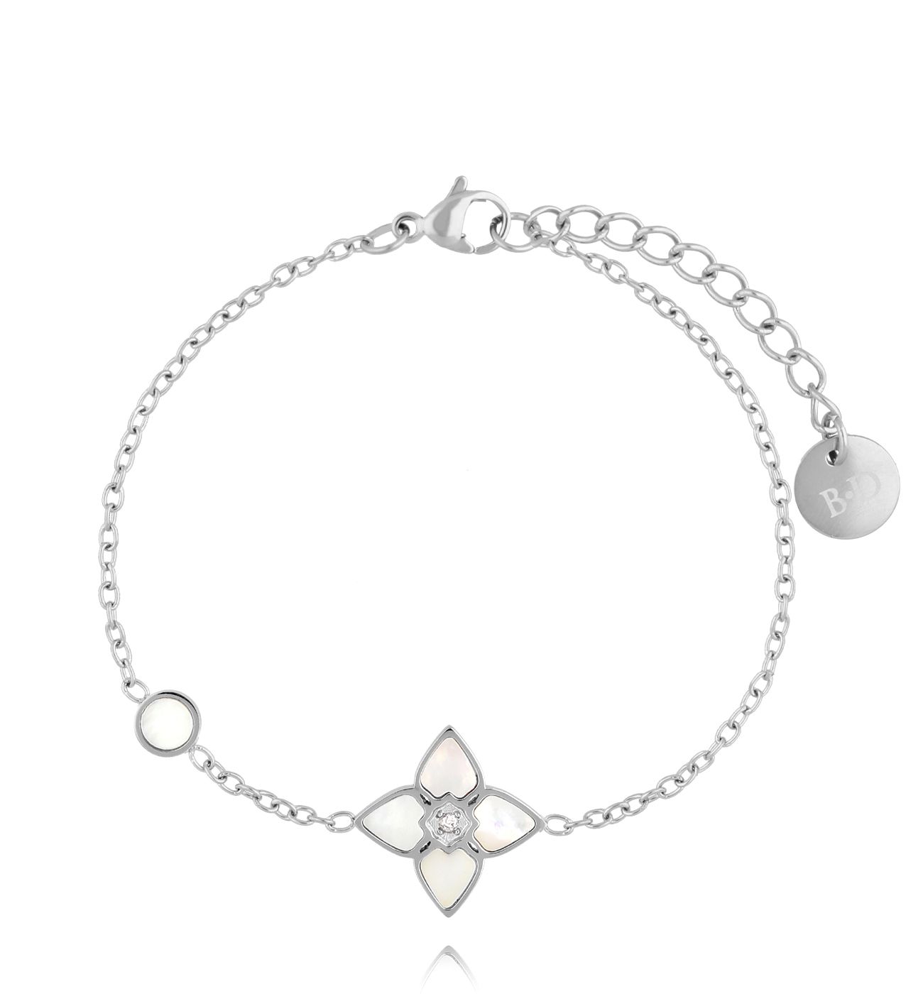 Bransoletka z koniczynką srebrna Segreto di Fortuna - By Dziubeka