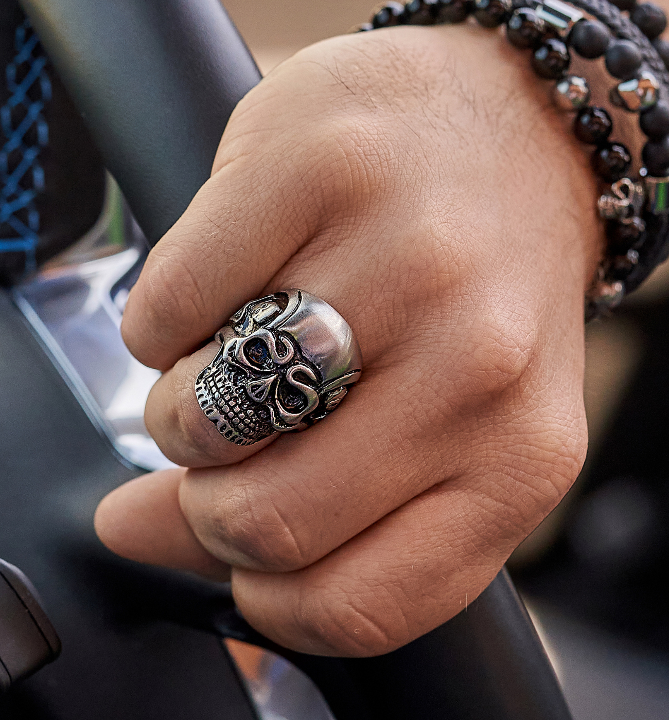 Pierścionek męski z czaszką Hadd PMITC0049 - By Dziubeka