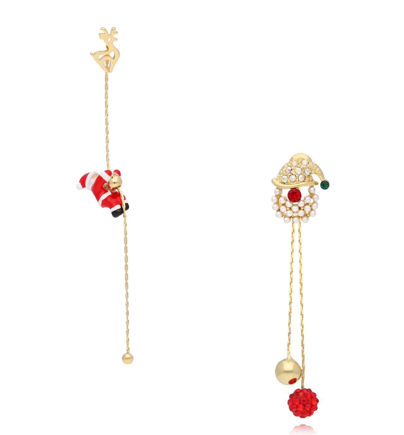 Kolczyki świąteczne mikołaje KSY0271