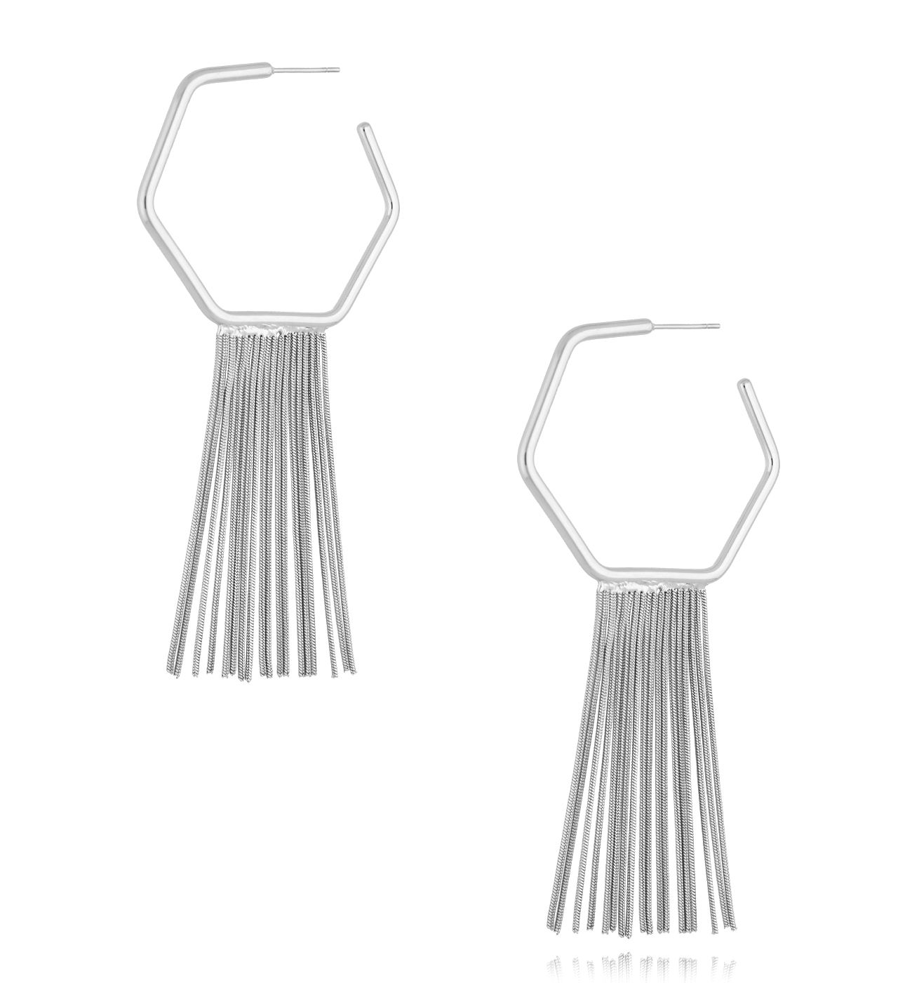 Kolczyki z łańcuszkami srebrne Radiant Bloom KSA1854