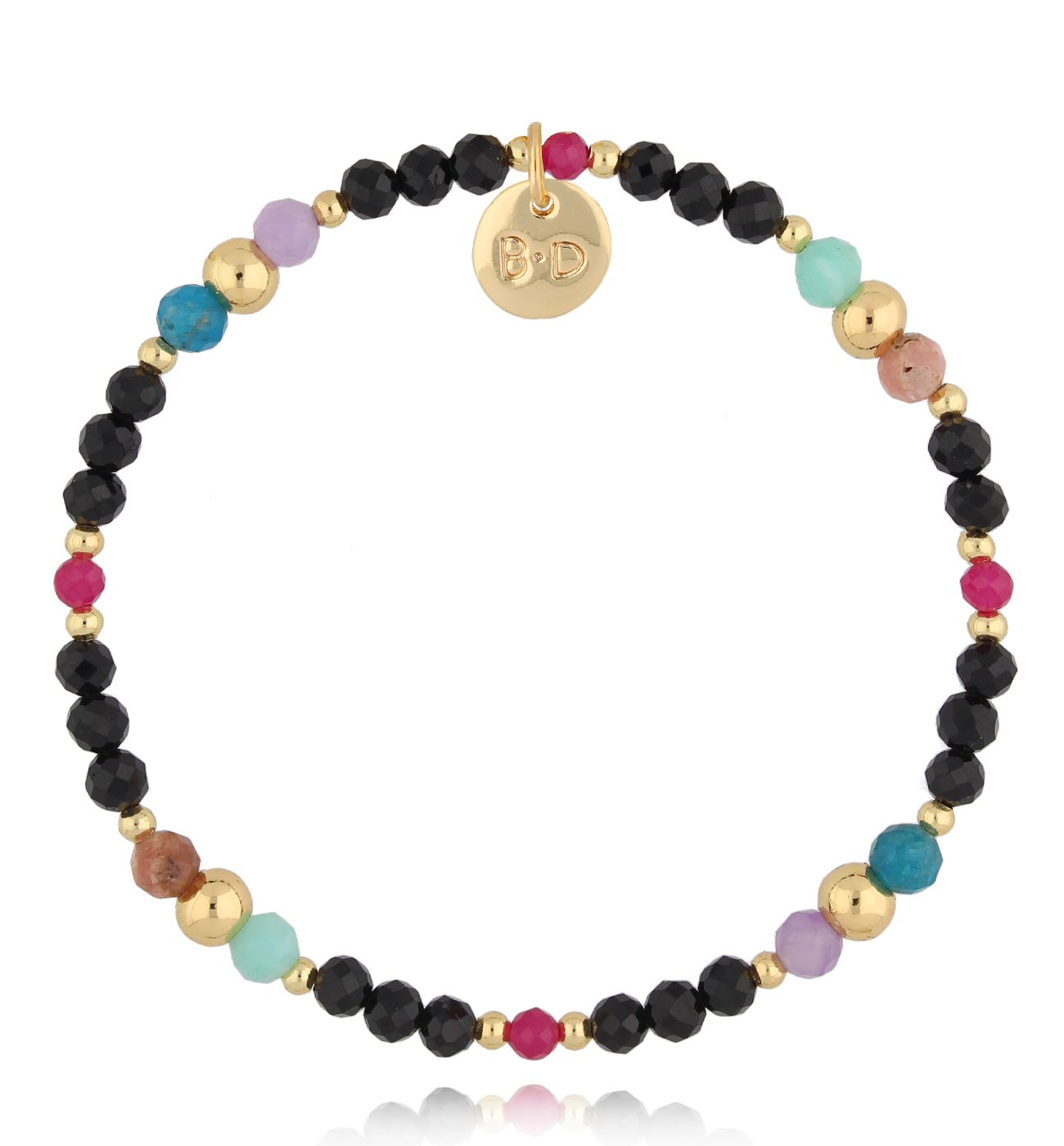 Bransoletka z turmalinami i jadeitami - By Dziubeka