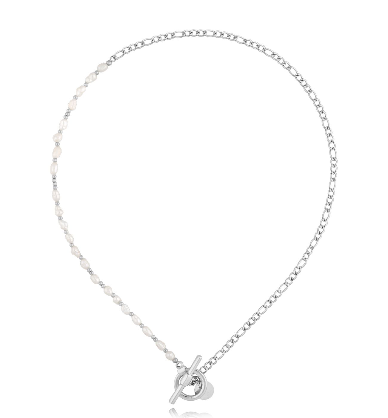 Naszyjnik srebrny z perełkami Mougins - By Dziubeka