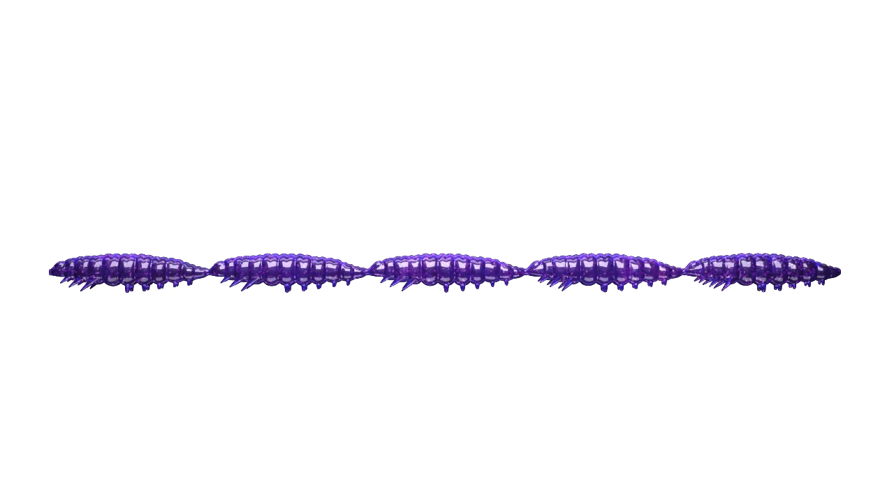Libra Lures Guma Larva Multi 25 2,5cm 5x5 #020 Purple with Glitter / Krill
