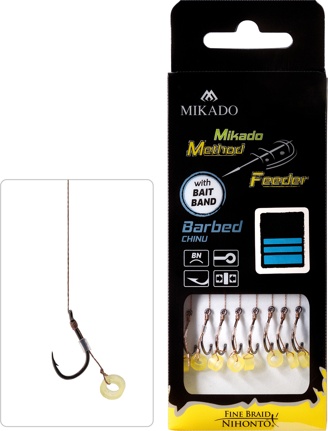 Mikado Haczyki Method Feeder z gumką nr 10