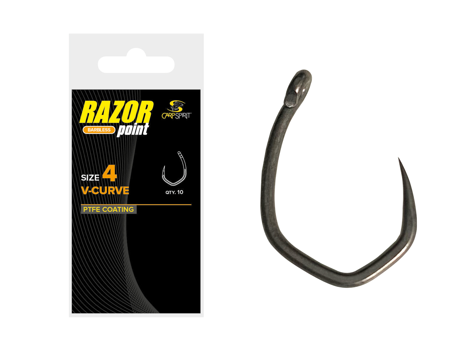 Carp Spirit Haczyki Razor V-Curve Barbless Hook #6
