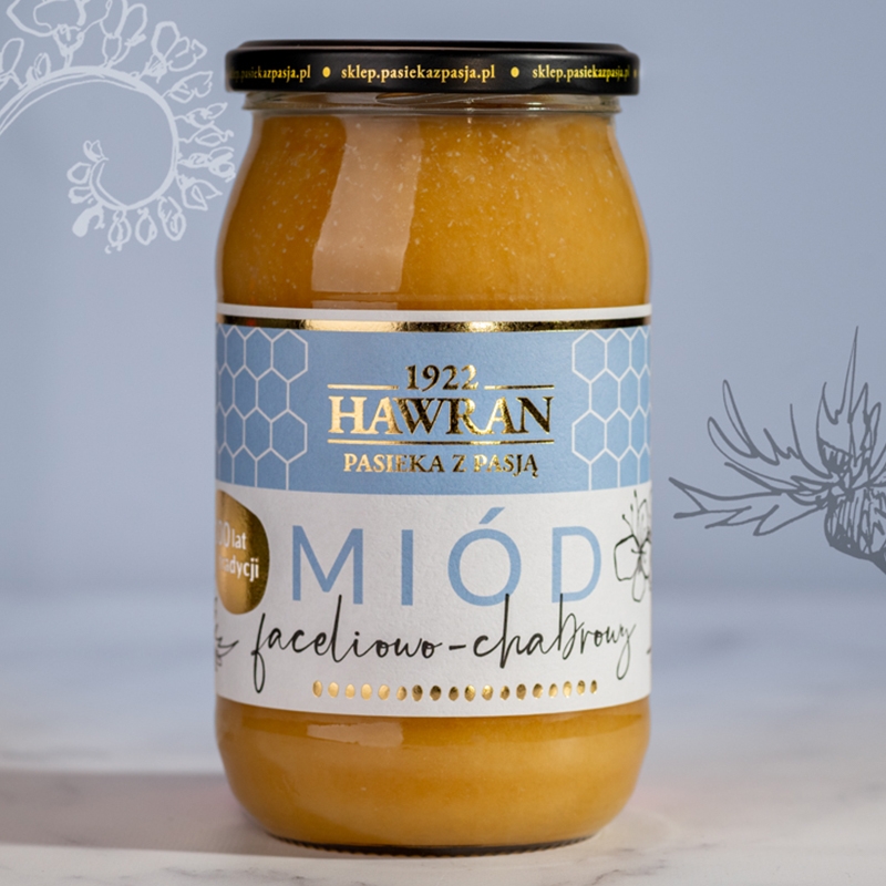 Miód faceliowo-chabrowy 1050g - Pasieka z Pasją Hawran