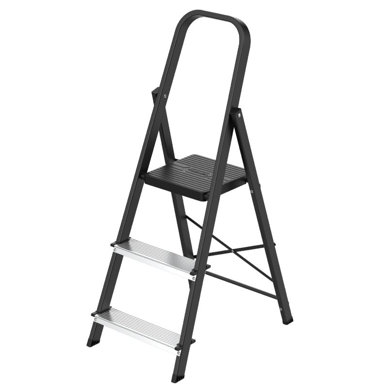 Drabina HIGHER domowa stalowa jednostronna składana 3 stopnie 150kg 1 szt.