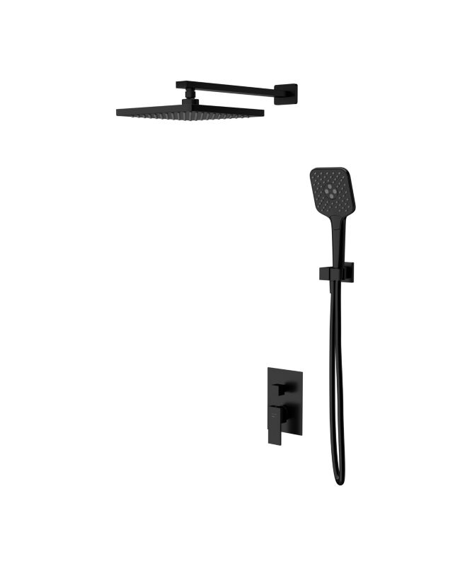 Zestaw podtynkowy prysznicowy Cersanit Bari czarny