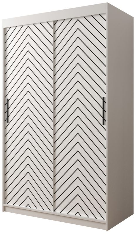 Szafa przesuwna Garderoba Abiks Jodełka 1 120 biały + biały 1 szt.