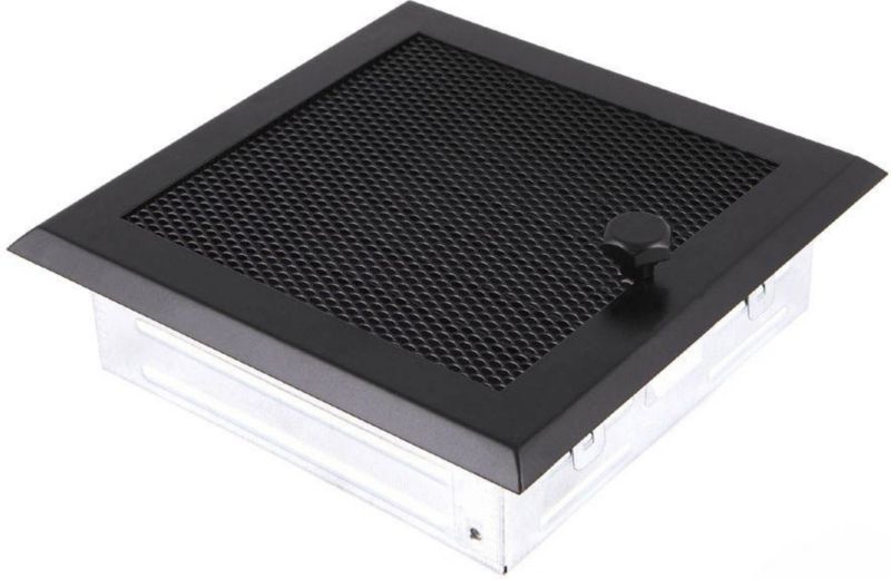 Kratka Parkanex z żaluzją 16 x 16 cm czarny mat