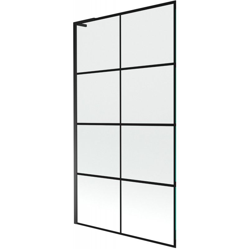 Parawan wannowy Mexen Next L czarny wzór 100x150 cm 1 szt.