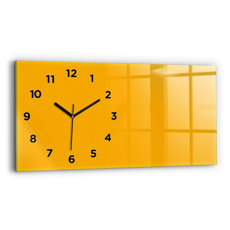 Zegar z czarnymi wskazówkami Wallfluent 60x30 cm Kolor złoto-żółty 1 szt.