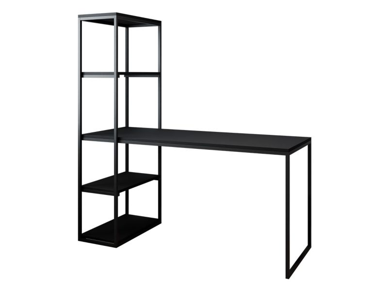 Biurko z regałem MIRJAN 24 Arne czarny/czarny molet 1 szt.