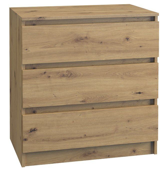 Komoda Topeshop Szafka 3 Szuflady M3 Dąb Artisan 40x70x75 cm 1 szt.